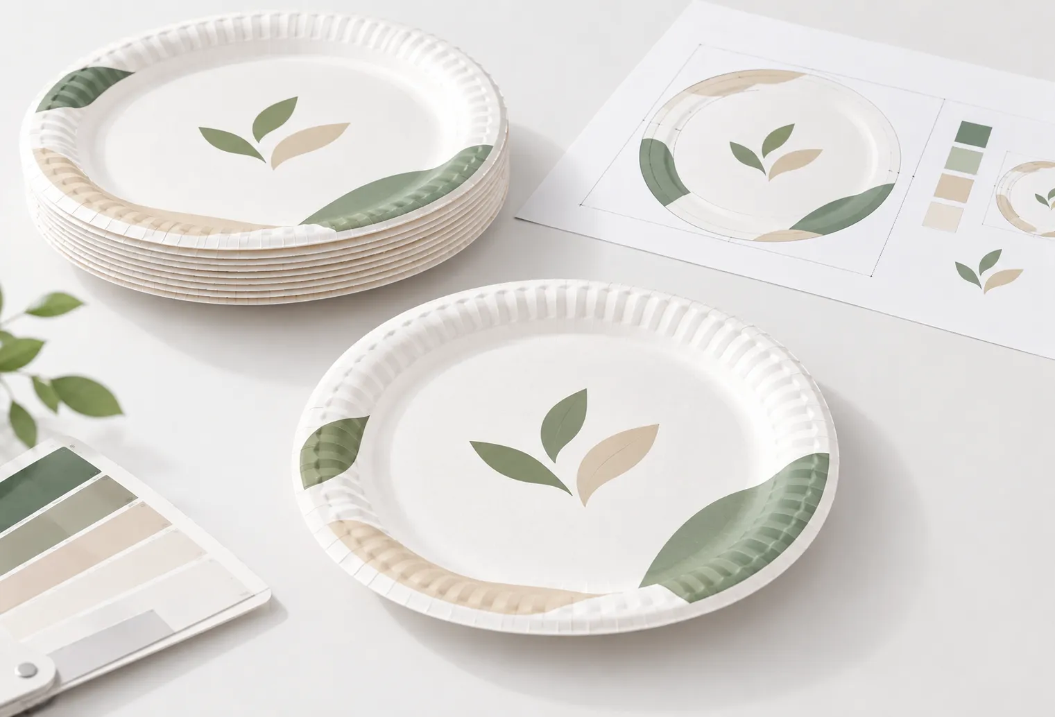 Step 01 of custom printed paper plate production