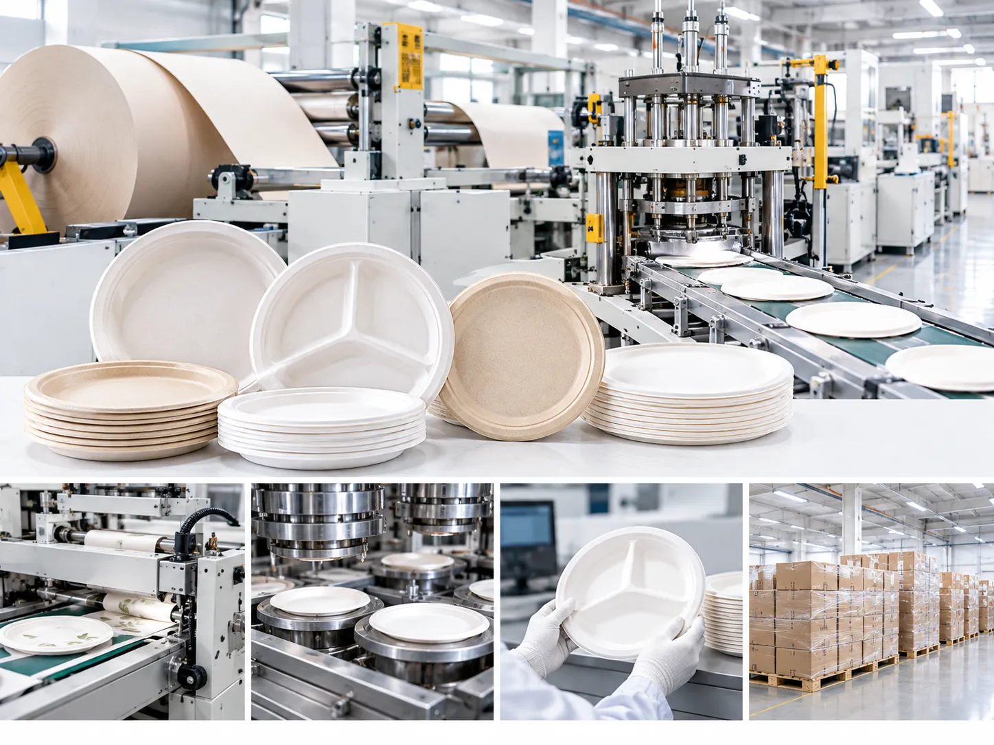 Paper plate manufacturer production floor inside the integrated plant
